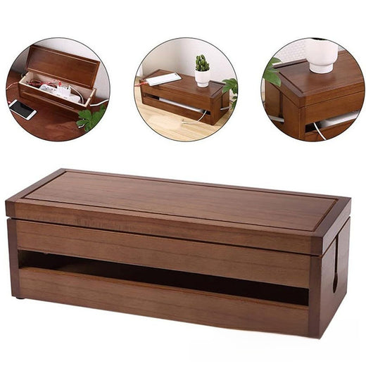 Spot Wooden Desktop Wire Storage Box