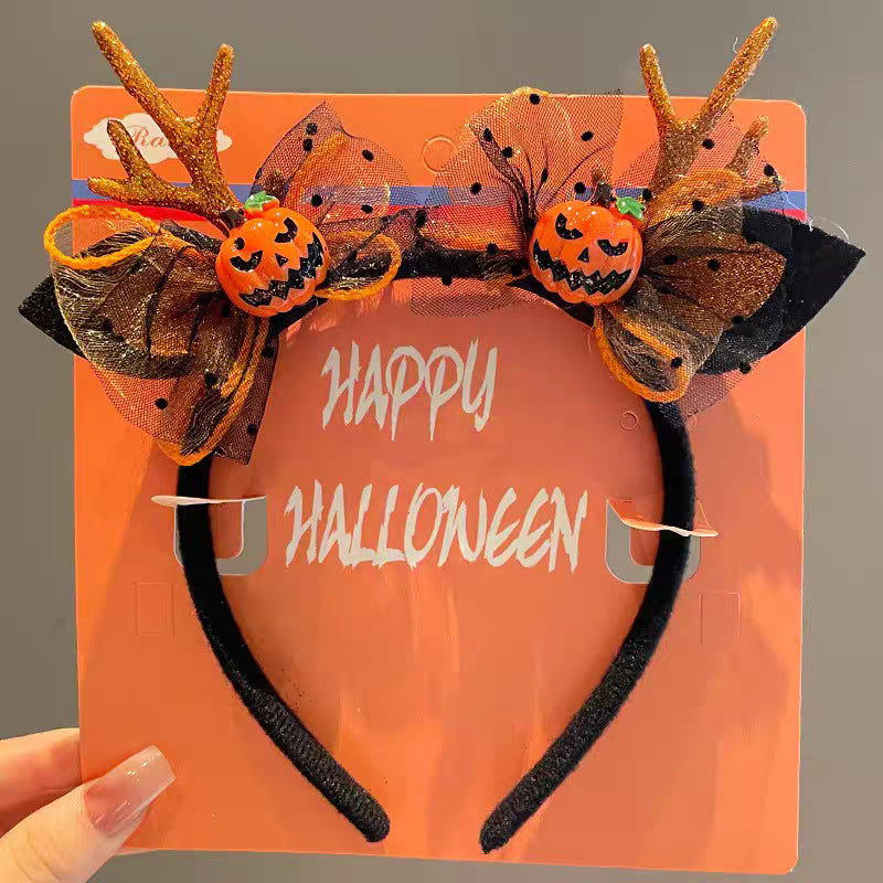 Halloween Hairband Hairpin Deviruchi Pumpkin Headband