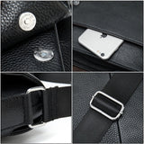 Cowhide Men's Shoulder Bag, Casual Cowhide Flap-Style Shoulder Bag for Men, Trendy and Versatile Commuter Crossbody Bag