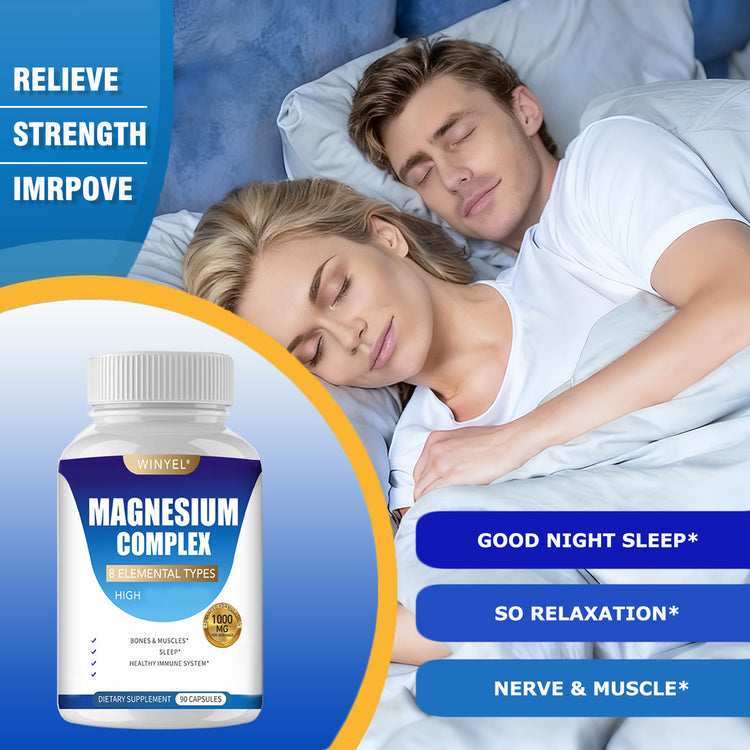 Magnesium complex capsules with water glass