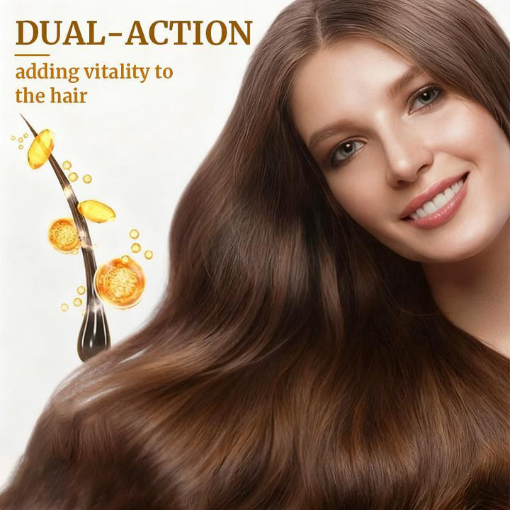 Hair oil capsule strip showing packaging