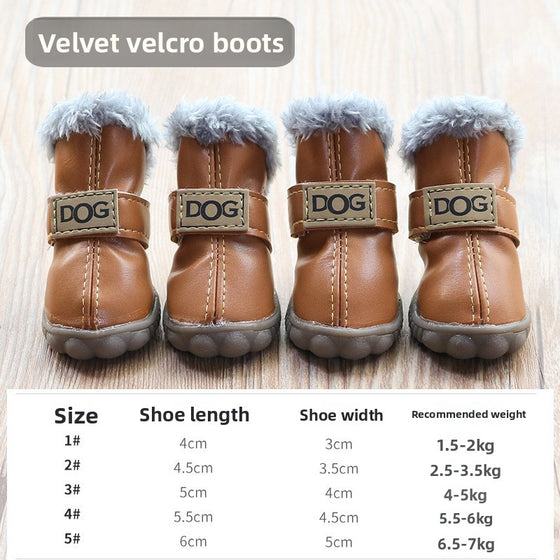 Winter fleece-lined dog boots, photo 6