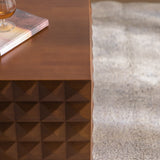 Medieval Style Square Wooden Coffee Table