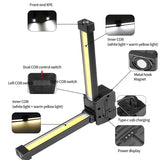 Double-Sided Foldable COB Work Light
