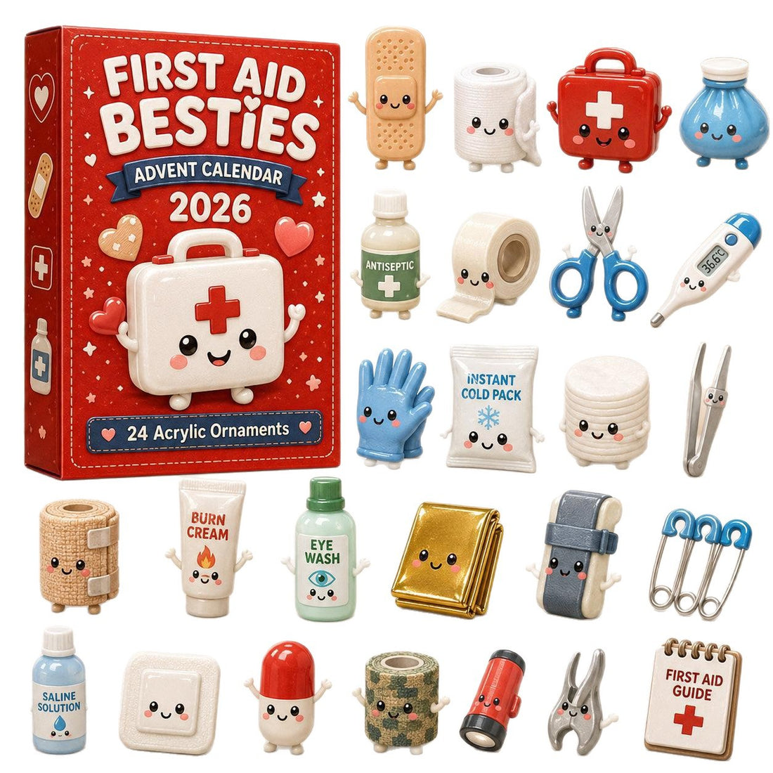 Career Series Acrylic Advent Calendar Blind Box Christmas Countdown Decoration DIY Early Education Toy