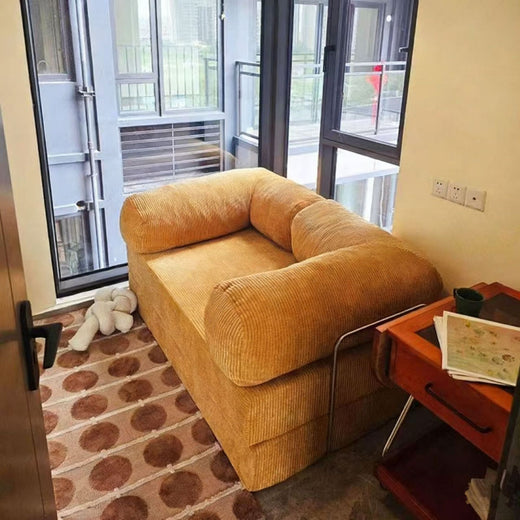 Foldable Corduroy Sofa Bed with Modular Design Decor product image 3