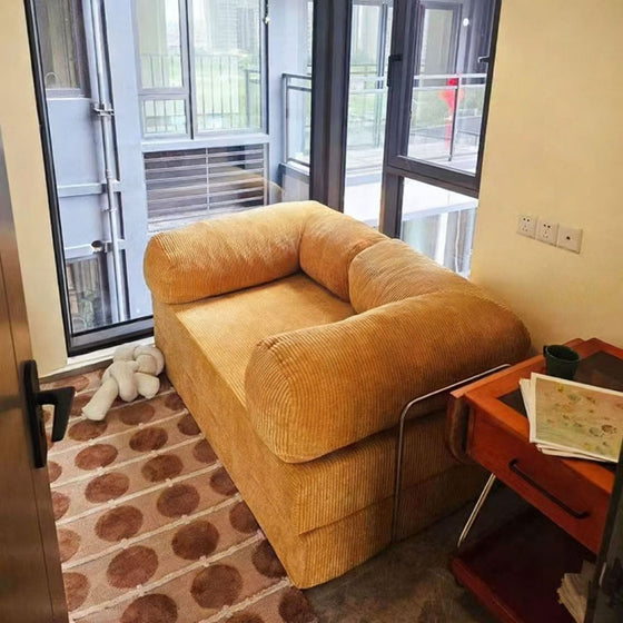 Foldable Corduroy Sofa Bed with Modular Design Decor product image 3