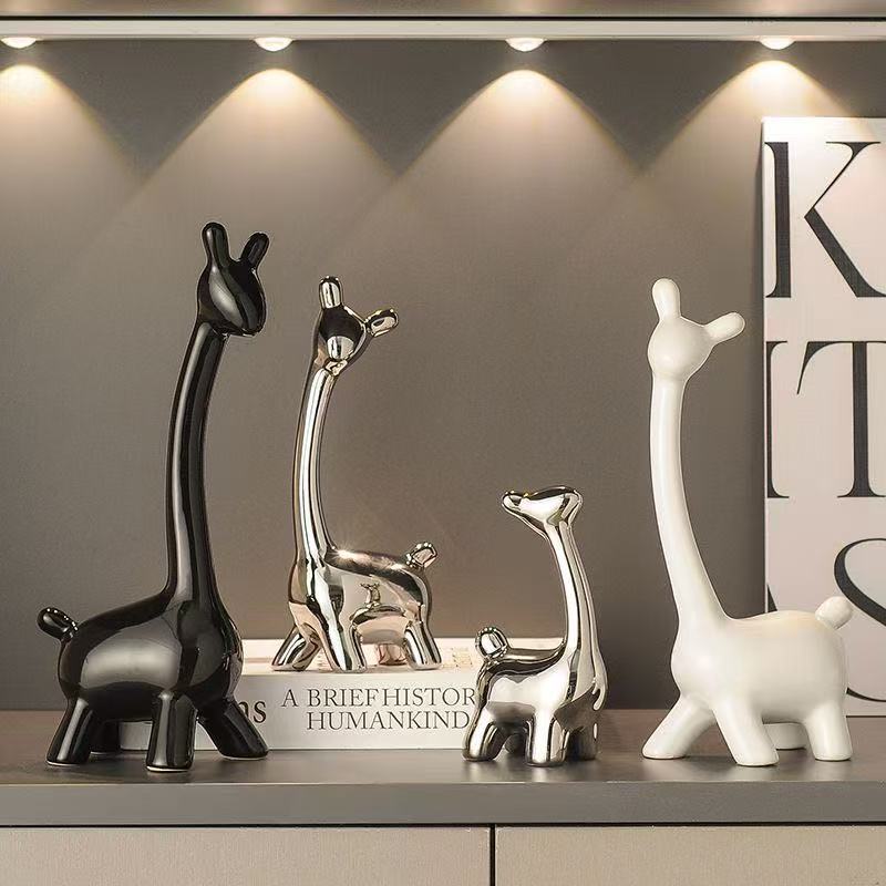 Family of Four Deer Porcelain Home Decor
