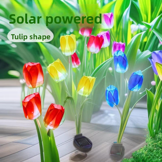 LED Solar Powered Tulip Garden Lights Outdoor Decorative Lighting light-outdoor-pond-lighting product image 2