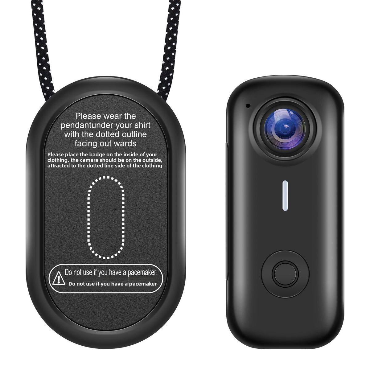 Portable Neck Hanging Camera with Magnetic Mount