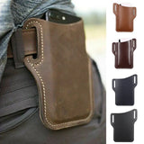 Phone holster attached to belt clip side view