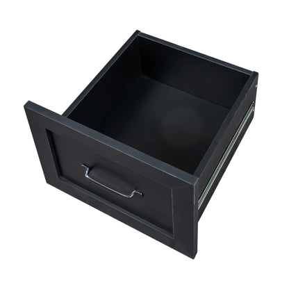 Home Office Computer Desk with Hutch Black Finish