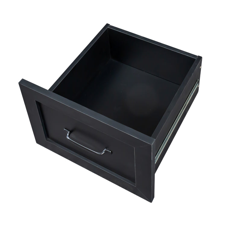 Home Office Computer Desk with Hutch Black Finish