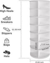 7 Tier Rotating Shoe Rack Tower Organizer