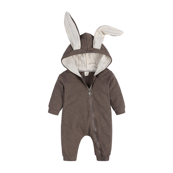 Baby Rabbit Ear Hooded Jumpsuit Cotton Romper product image 4