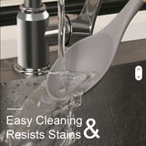 Silicone utensils set wooden handle grip detail