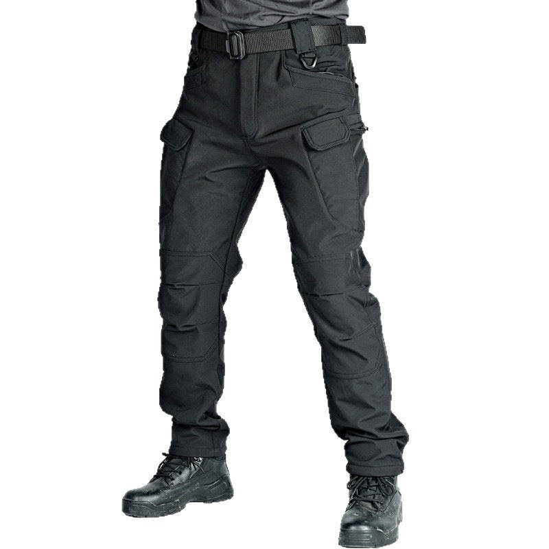 Men's Fleece Lined Waterproof Outdoor Hiking Pants, Warm Winter Insulated Snow Pant
