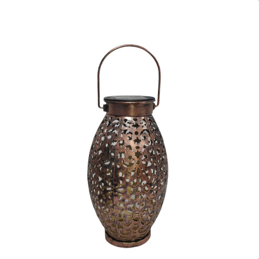 Solar Auspicious Cloud Wrought Iron Lantern Outdoor Garden LED Light