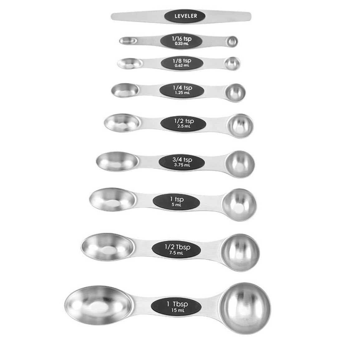 Double Head Measuring Spoon Set with Magnetic Attachment