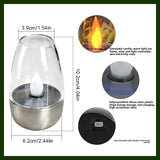 Solar Powered Stainless Steel Outdoor Candle Lights