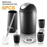 Bathroom soap dispenser and toothbrush holder from the set