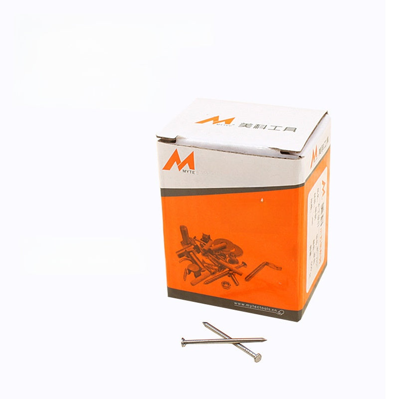 Fine iron nails for wood, long and made of solid wood board