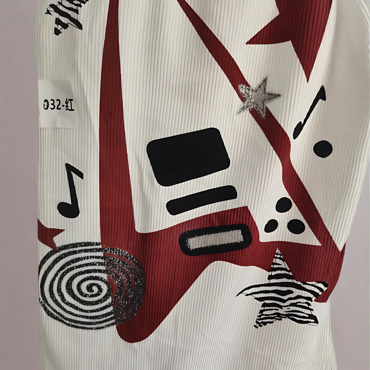 Y2K Guitar Rhinestone Camisole Top with Heart Star Print