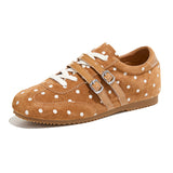 3cm Height Increase Genuine Leather German Training Shoes for Women