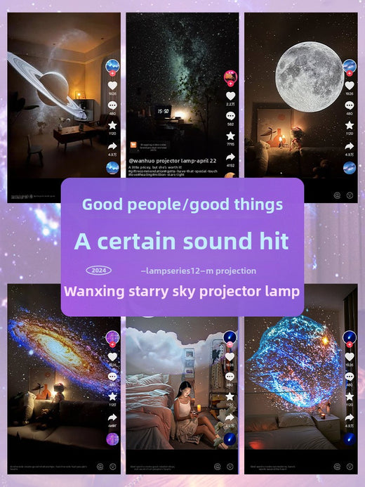 Starry Sky Projector Night Light with Bluetooth Speaker