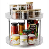 Double Layer Rotating Spice Rack Organizer Turntable