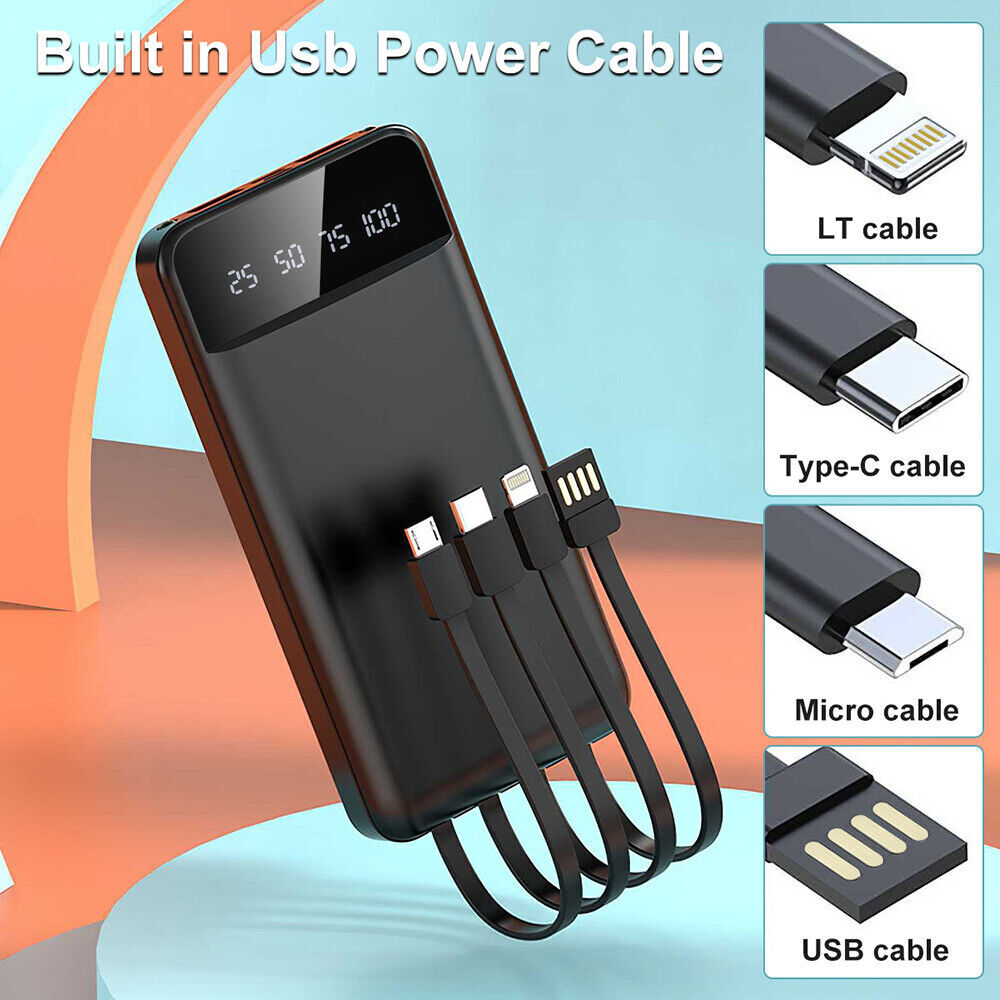 9000000mAh Power Bank 4 USB Fast Charging Pack