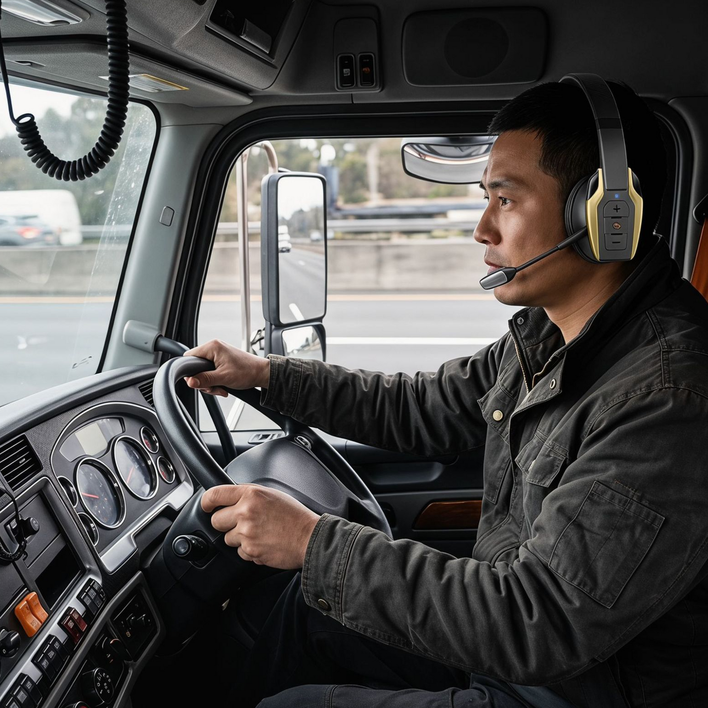 Single-Ear Bluetooth Headset with Noise Reduction