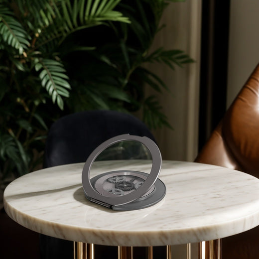 Portable foldable star wheel phone stand, folded flat