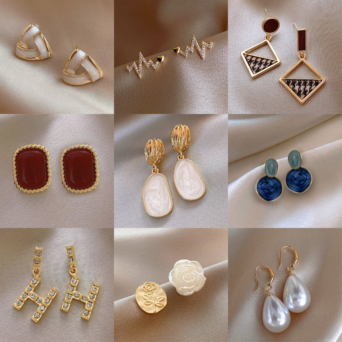 Diamond Dropping Oil Earrings Niche All-match Elegant Earrings
