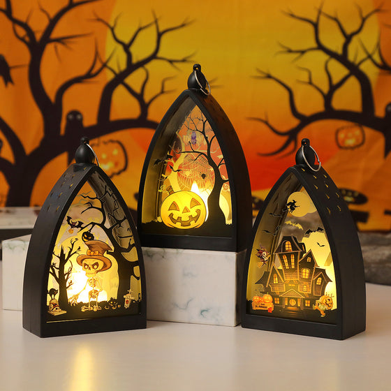 Halloween Pumpkin Lanterns LED Handheld Lights for Kids Party Decorations product image 2