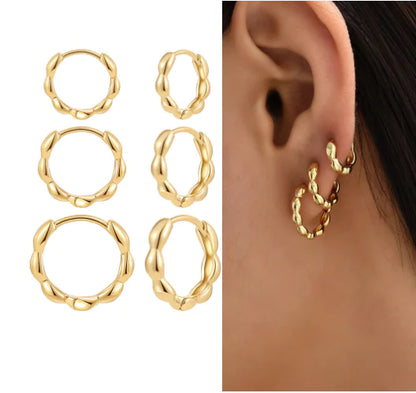Stainless steel hoop earrings styles