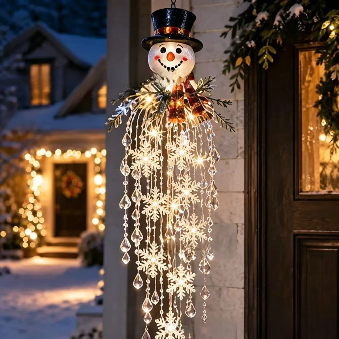Glow Crystal Waterfall Resin Hanging Christmas Ornament, image 4 of 10