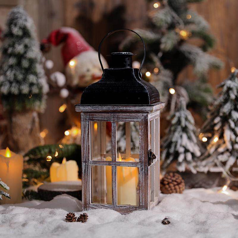 Vintage Portable Iron Candle Lantern