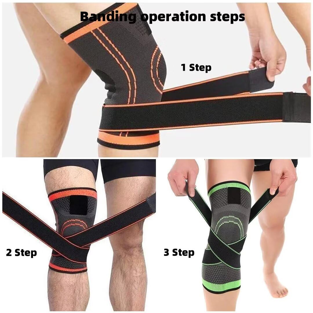 Adjustable Knee Support Wrap Compression Brace for Sports