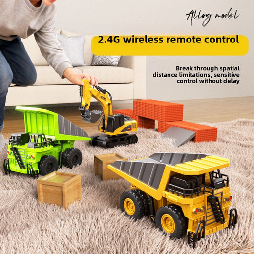 Mini Alloy Remote Control Construction Vehicle Toy