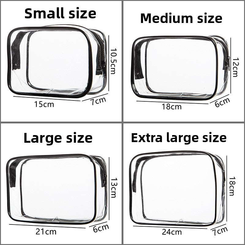 Large-capacity waterproof toilet storage bag four-piece set