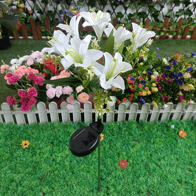 Solar Powered LED Lily Flower Garden Lights Outdoor & Pond Lighting product image 6