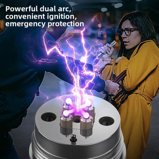 High-Voltage Arc Self-Defense Flashlight