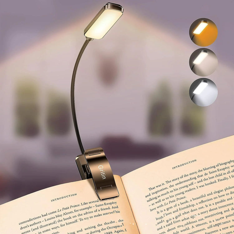 Close-up of the flexible gooseneck that aims the light