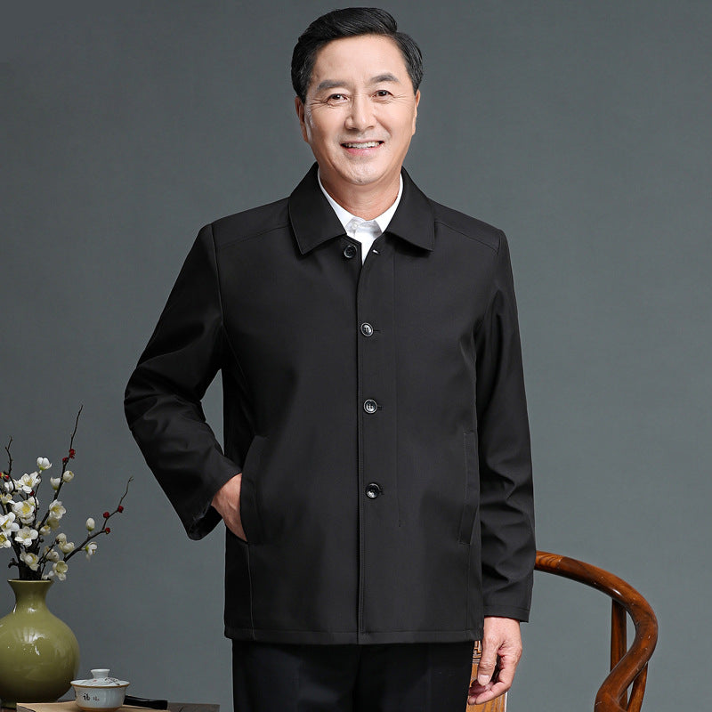 Mens Spring Autumn Jacket Cotton Blend Casual Outerwear