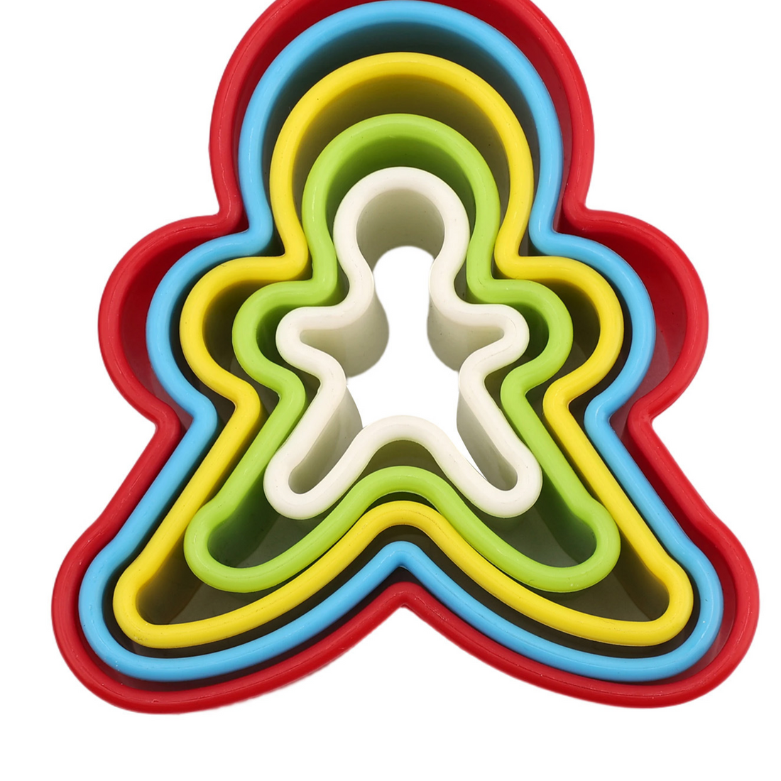 Colored plastic cookie cutter mold
