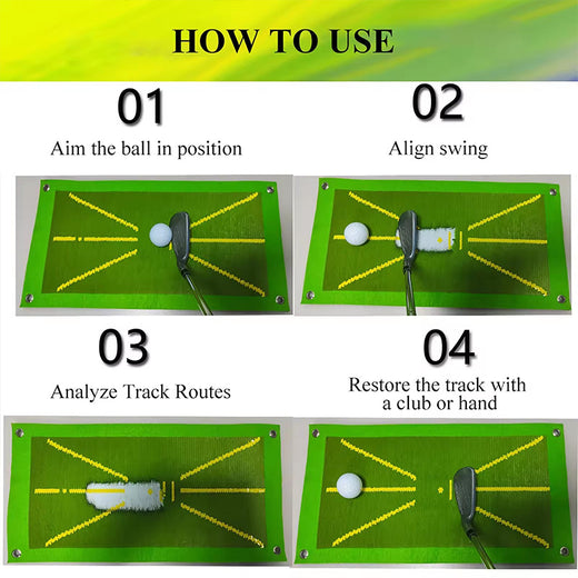 Golf Swing Training Mat with Trajectory Detection