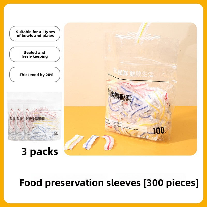 Disposable Food-Grade Plastic Refrigerator Storage Bag Covers for Bowls