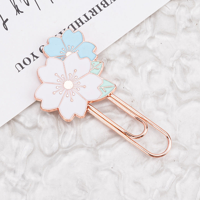 Cute Sakura Shaped Metal Paperclip