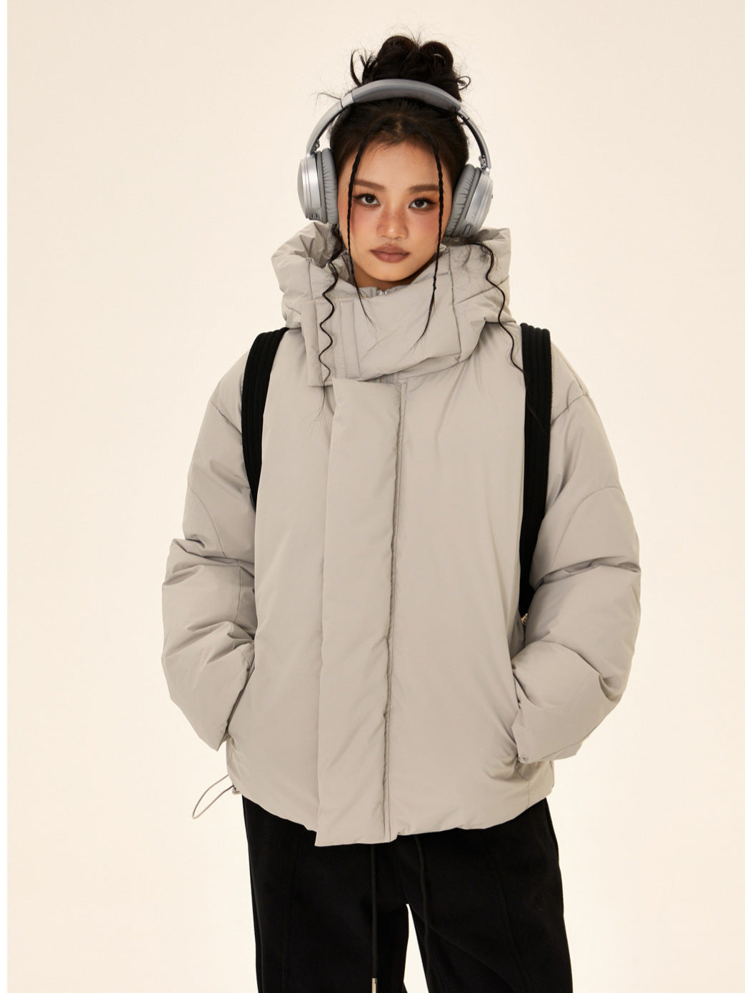Men's High Collar Cotton-Padded Thickened Jacket
